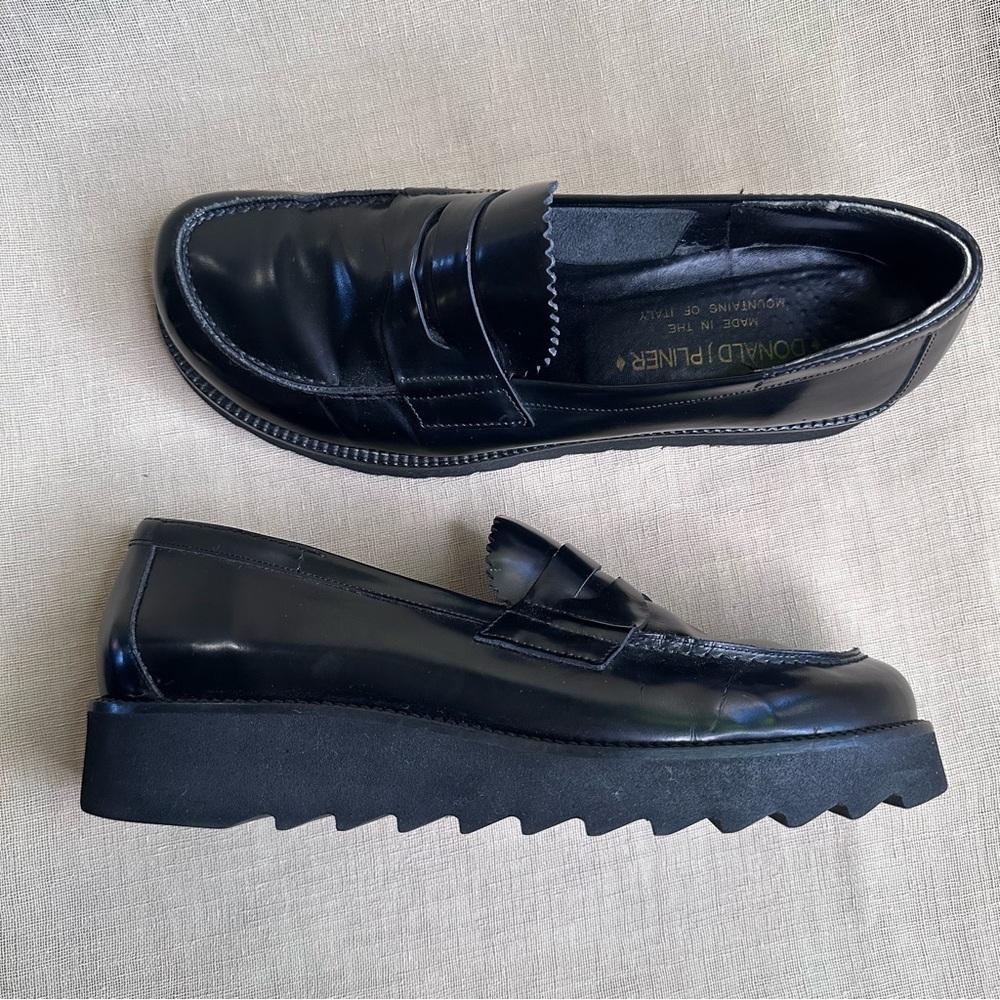 Donald J. Pliner Penny Loafers Glossy Slip-Ons